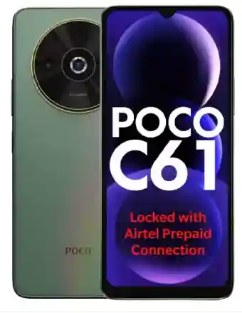 POCO C61 - Locked with Airtel Prepaid (Mystical Green, 64 GB) (4 GB RAM)